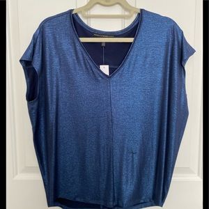 WHBM Blue Shimmer Top
